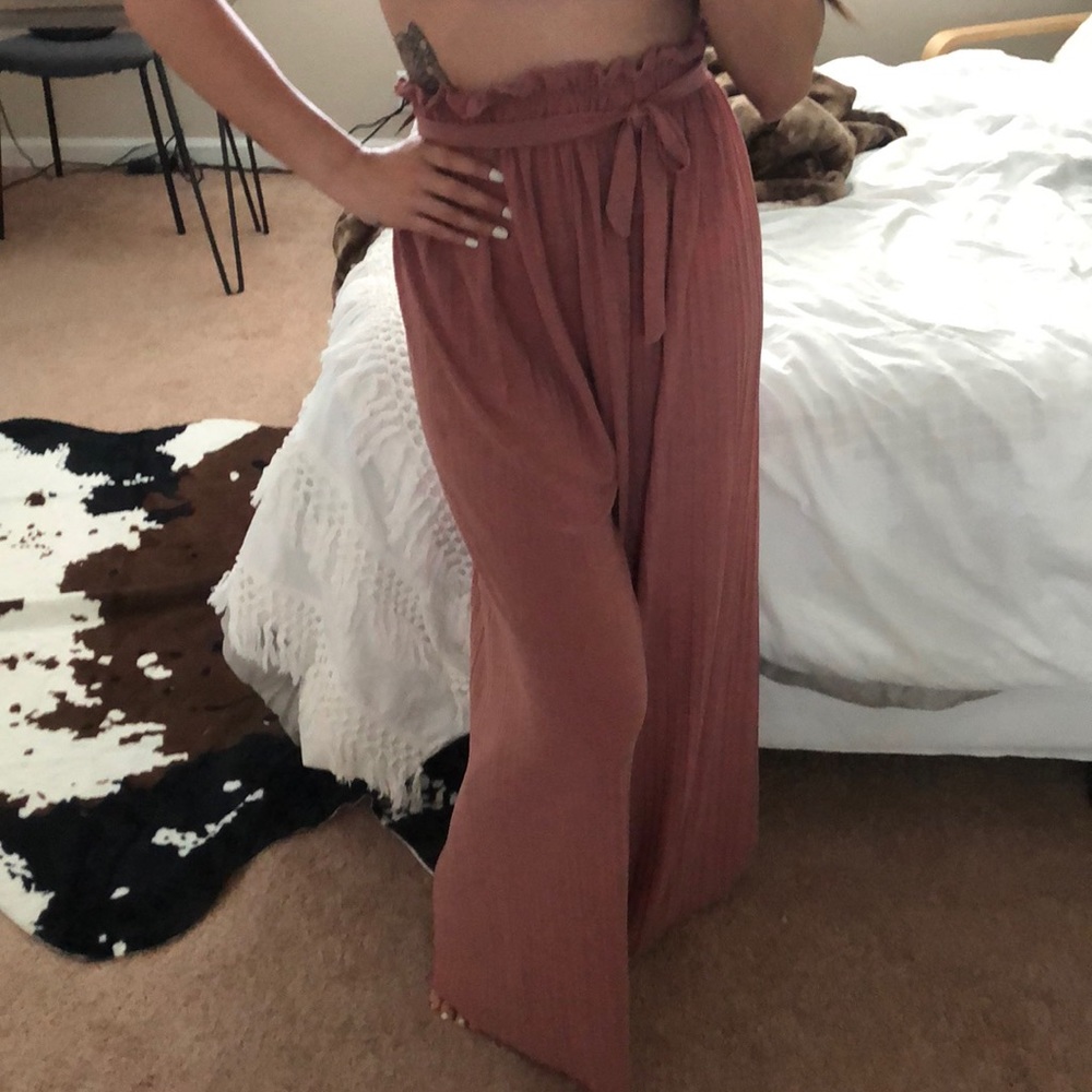 Sheer flowy high waisted pants